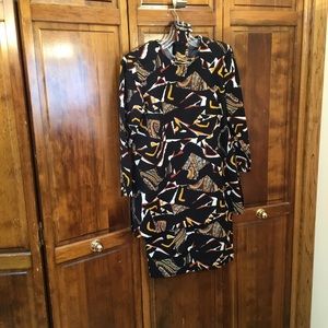 Dramatic skirt set, blouse, padding, button back, skirt- zipper back, lined